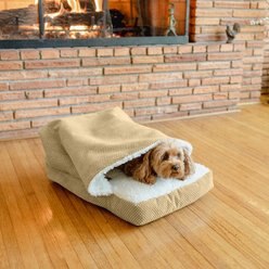 Snoozer Pet Products Rectangle Cozy Cave Covered Dog & Cat Bed with Removable Cover, Marmot Sand, X-Large