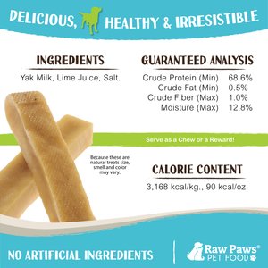 Raw Paws Himalayan Yak Dog Chews, Large, 4 count