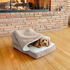 Snoozer Pet Products Rectangle Cozy Cave Covered Dog & Cat Bed with Removable Cover, Marmot Taupe, Small