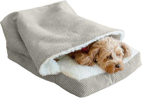 Show full view: Snoozer Pet Products Rectangle Cozy Cave Covered Dog & Cat Bed with Removable Cover, Marmot Storm, X-Large slide 2 of 4