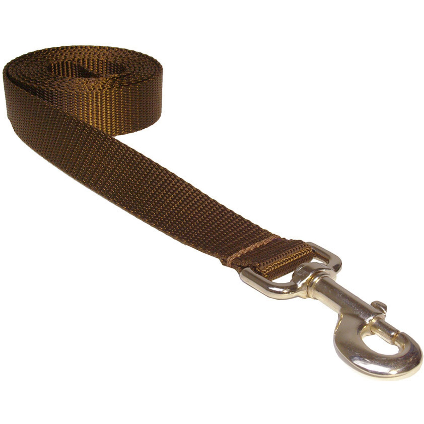 Sassy Dog Wear Nylon Webbing Dog Leash, Brown, X-Small: 1/2-in wide, 4-ft long