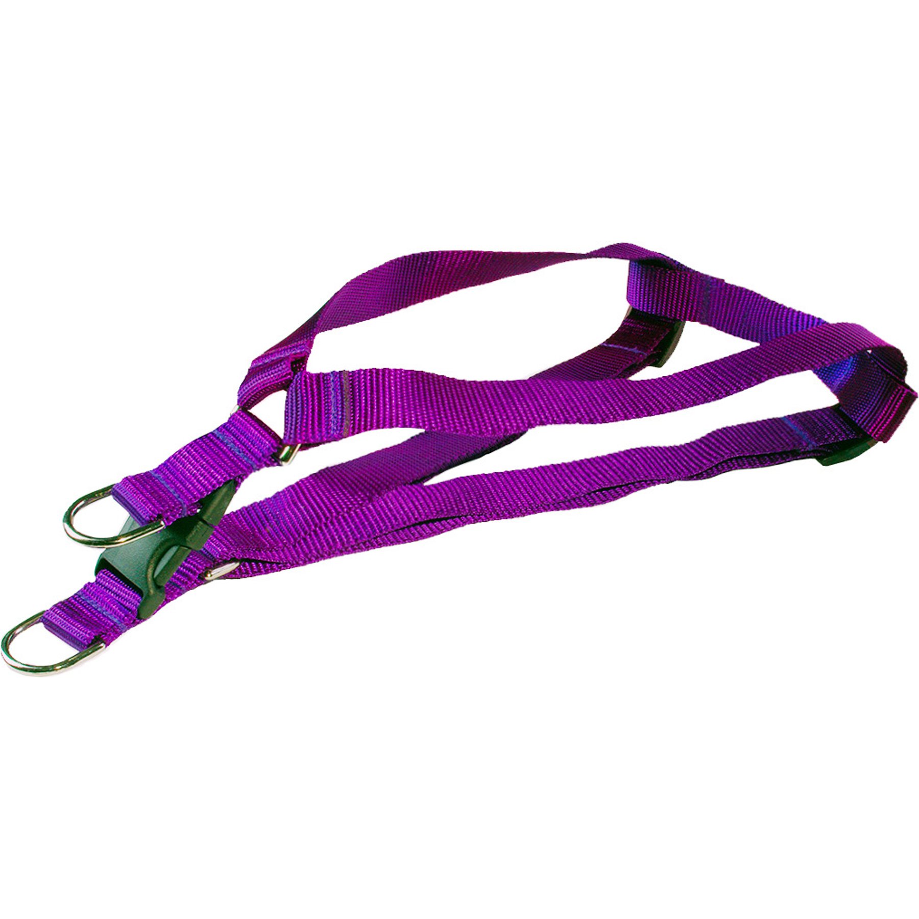 Sassy Dog Wear Nylon Webbing Dog Harness, Purple, Medium: 3/4-in wide, Adjusts 18-24-in