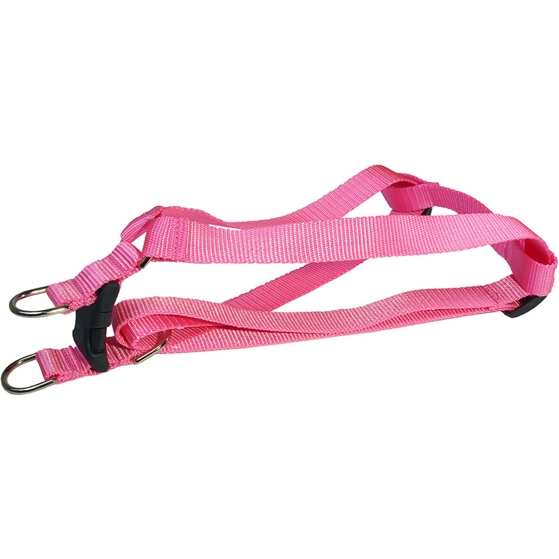 Sassy Dog Wear Nylon Webbing Dog Harness, Pink, Medium: 3/4-in wide, Adjusts 18-24-in
