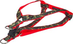 Sassy Dog Wear Camouflage Dog Harness, Orange, Large: 1-in wide, Adjusts 23-35-in