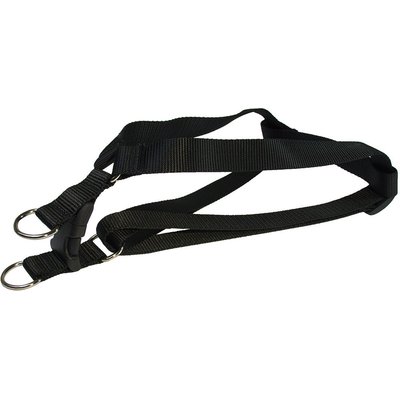 Sassy Dog Wear Sassy Dog Wear Nylon Webbing Dog Harness, Black, Large: 1-in wide, Adjusts 23-35-in