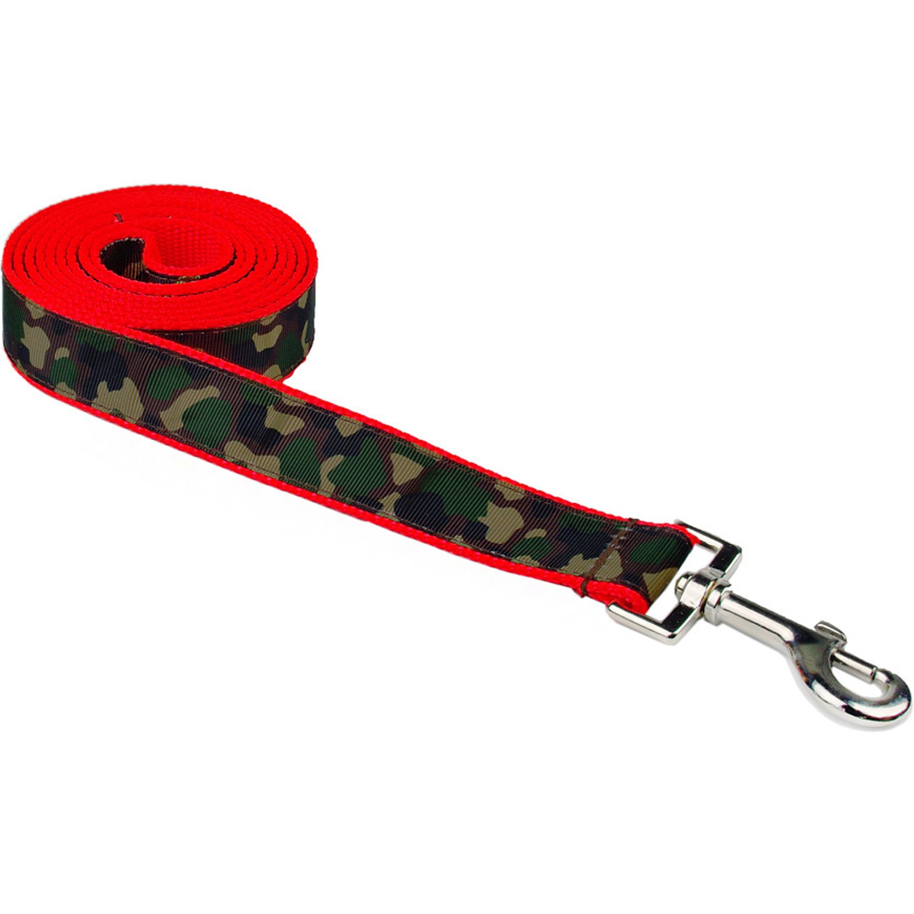 Sassy Dog Wear Camouflage Dog Leash, Orange, Large: 1-in wide, 6-ft long