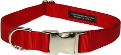 Sassy Dog Wear Aluminum Buckles Dog Collar, Red, Small: 5/8-in wide, Adjusts 10-14-in