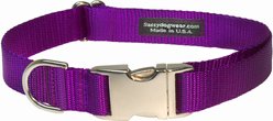 Sassy Dog Wear Aluminum Buckles Dog Collar, Purple, Small: 5/8-in wide, Adjusts 10-14-in