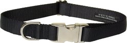 Sassy Dog Wear Aluminum Buckles Dog Collar, Black, Small: 5/8-in wide, Adjusts 10-14-in