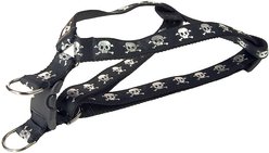 Sassy Dog Wear Reflective Skull Dog Harness, Black, X-Small: 1/2-in wide, Adjusts 8 -16-in