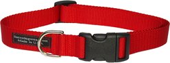 Sassy Dog Wear Nylon Webbing Dog Collar, Red, Large: 1-in wide, Adjusts 18-28-in