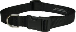 Sassy Dog Wear Nylon Webbing Dog Collar, Black, Large: 1-in wide, Adjusts 18-28-in