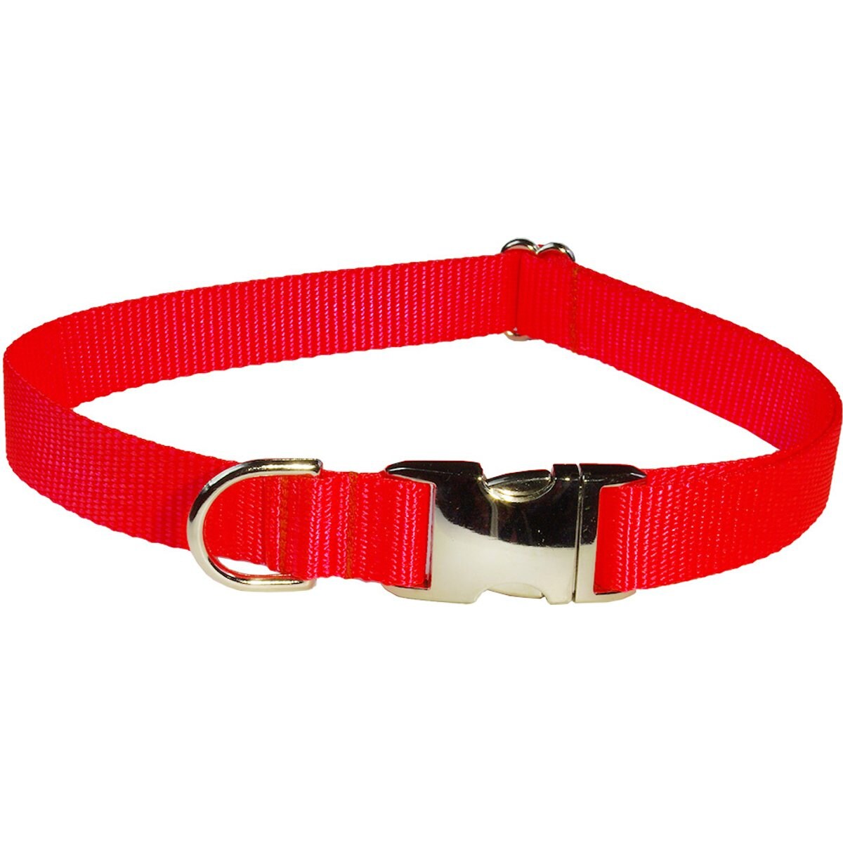 Sassy Dog Wear Neon Aluminum Buckles Dog Collar, Orange, Large: 1-in wide, Adjusts 18-28-in