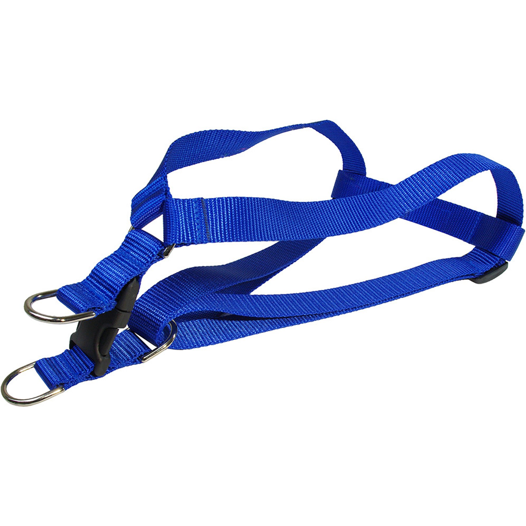 Sassy Dog Wear Nylon Webbing Dog Harness, Blue, Medium: 3/4-in wide, Adjusts 18-24-in