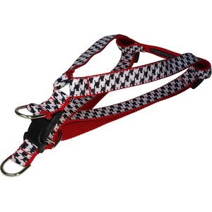 Sassy Dog Wear Houndstooth Dog Harness, Black/White, X-Small: 1/2-in wide, Adjusts 8-16-in