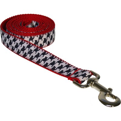 Sassy Dog Wear Sassy Dog Wear Houndstooth Dog Leash, Black/White, Small: 3/4-in wide, 4-ft long