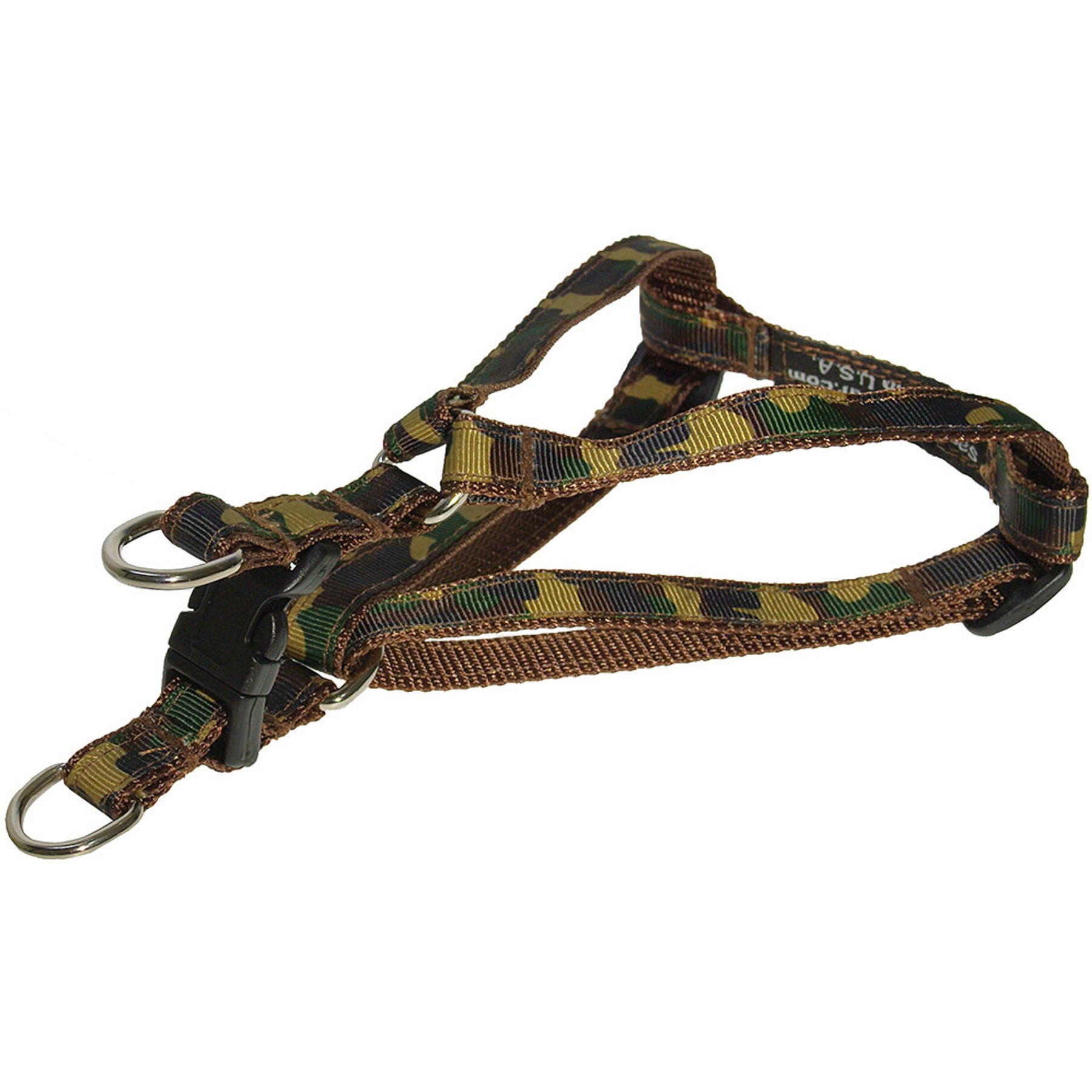Sassy Dog Wear Camouflage Dog Harness, Green, X-Small: 1/2-in wide, Adjusts 8-16-in