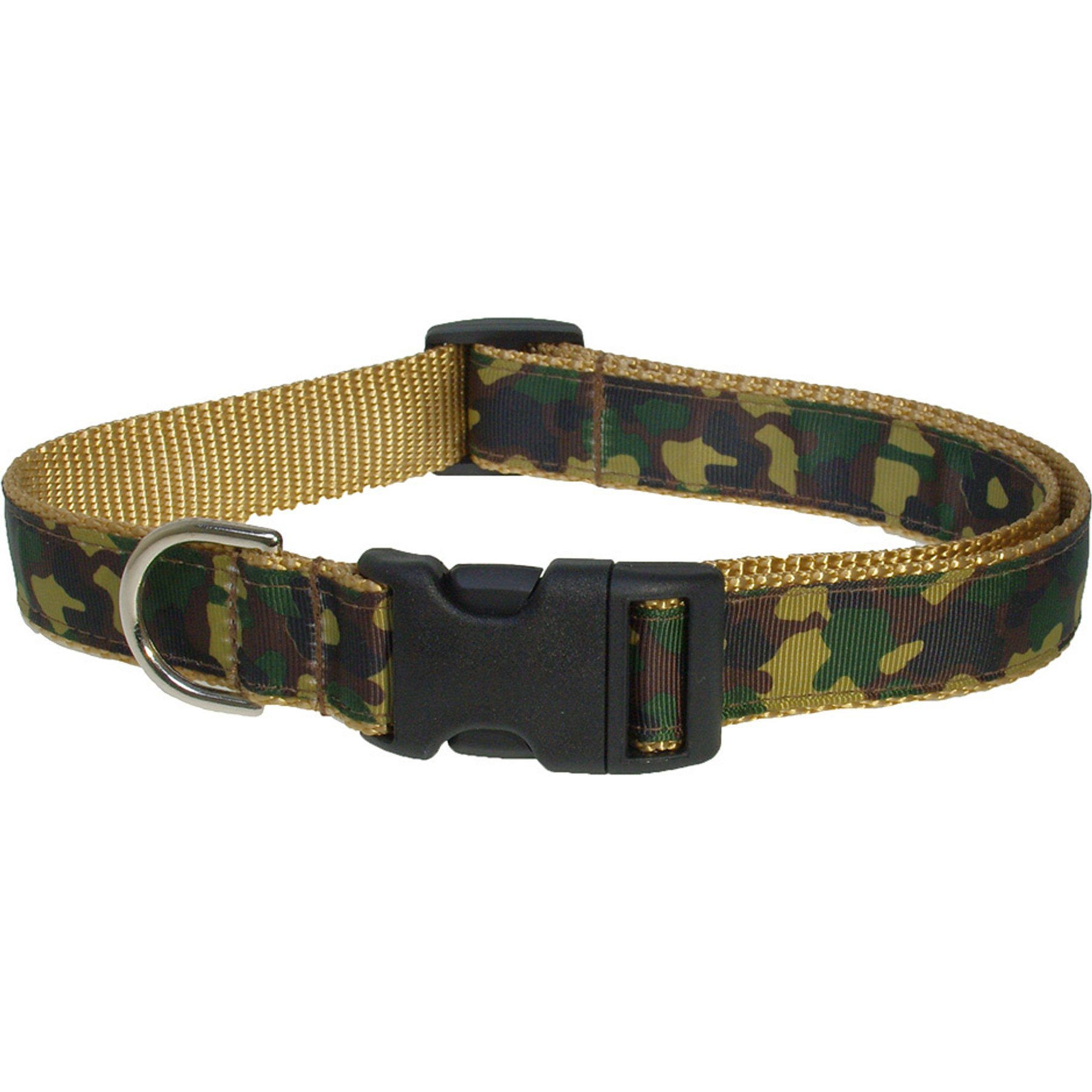Sassy Dog Wear Camouflage Dog Collar, Green, Medium: 3/4-in wide, Adjusts 13-20-in