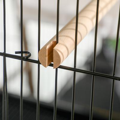 Show full view: PawHut Portable Bird Play Stand with Wheels, 20.25 x 19.75 x 55-in, Black slide 9 of 9