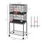 Show in main carousel: PawHut Double Stackable Bird Cage with Stand & Removable Tray, Black, 30.25 x 17.75 x 64.5-in slide 3 of 9