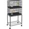 Show in main carousel: PawHut Double Stackable Bird Cage with Stand & Removable Tray, Black, 30.25 x 17.75 x 64.5-in slide 1 of 9