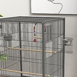 PawHut Large Indoor & Outdoor Tabletop Bird Cage, Gray, 19 x 18 x 29.25-in slide 2 of 9