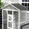 Show in main carousel: PawHut Indoor & Outdoor Wooden Bird Cage with Slide-Out Tray, Gray, 50 x 28.75 x 64.5-in slide 9 of 9
