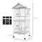 Show in main carousel: PawHut Covered Canopy Portable Bird Cage with Storage, White, 28.25 x 28.25 x 67-in slide 3 of 9