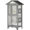 Show in main carousel: PawHut Covered Canopy Flight Bird Cage with Storage, Grey, 31.75 x 22.5 x 60.25-in slide 1 of 9