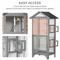 Show in main carousel: PawHut Covered Canopy Flight Bird Cage with Storage, Grey, 31.75 x 22.5 x 60.25-in slide 6 of 9