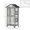Show in main carousel: PawHut Covered Canopy Flight Bird Cage with Storage, Grey, 31.75 x 22.5 x 60.25-in slide 3 of 9