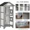 Show in main carousel: PawHut Covered Canopy Flight Bird Cage with Storage, Grey, 31.75 x 22.5 x 60.25-in slide 5 of 9