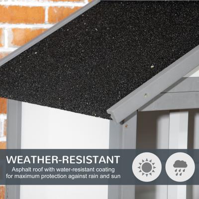 Show full view: PawHut Covered Canopy Flight Bird Cage with Storage, Grey, 31.75 x 22.5 x 60.25-in slide 4 of 9