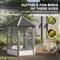 Show in main carousel: PawHut Large Wooden Hexagonal Outdoor Aviary Flight Bird Cage with Covered Roof, Light Gray, 59 x 59 x 69.75-in slide 5 of 9