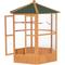 Show in main carousel: PawHut Large Bird Cage Aviary with Handle & Wheels, Brown, 59 x 59 x 69.75-in slide 4 of 9