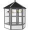 Show in main carousel: PawHut Large Wooden Hexagonal Outdoor Aviary Flight Bird Cage with Covered Roof, Light Gray, 59 x 59 x 69.75-in slide 1 of 9