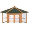 Show in main carousel: PawHut Large Bird Cage Aviary with Handle & Wheels, Brown, 59 x 59 x 69.75-in slide 5 of 9