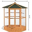 Show in main carousel: PawHut Large Bird Cage Aviary with Handle & Wheels, Brown, 59 x 59 x 69.75-in slide 3 of 9