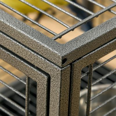 Show full view: PawHut Heavy Duty Wrought Iron Travel Bird Cage Carrier with Handle, Black, 19 x 15 x 25.5-in slide 9 of 9