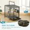 Show in main carousel: PawHut Heavy Duty Wrought Iron Travel Bird Cage Carrier with Handle, Black, 19 x 15 x 25.5-in slide 4 of 9