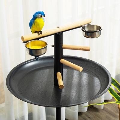 Show full view: PawHut Portable Bird Play Stand, Grey, 23.5 x 23.5 x 43.75-in slide 7 of 10