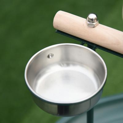 Show full view: PawHut Bird Play Stand with Wheels, Green, 23.5 x 23.5 x 48-in slide 8 of 9