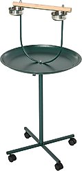PawHut Bird Play Stand with Wheels, Green, 23.5 x 23.5 x 48-in