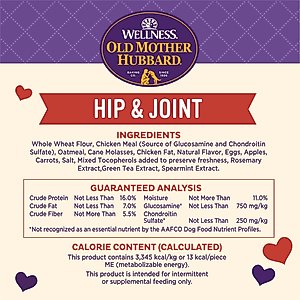 Old Mother Hubbard by Wellness Mother's Solutions Hip & Joint Natural Oven-Baked Biscuits Dog Treats, 20-oz bag