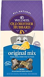 Old Mother Hubbard by Wellness Classic Original Mix Natural Mini Oven-Baked Biscuits Dog Treats, 20-oz bag