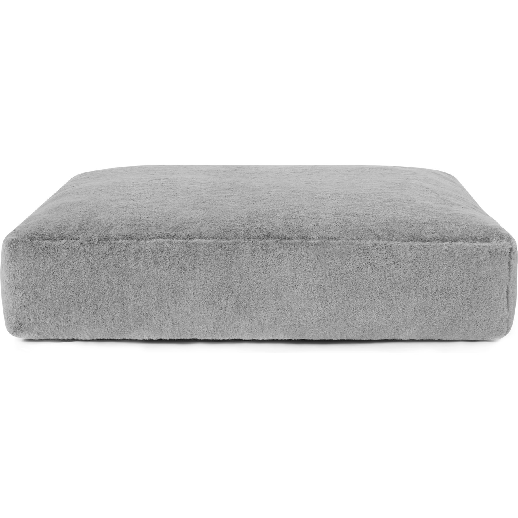 Allisandro Luxurious Faux Fur Orthopedic Pillow Dog Bed, Grey, Large