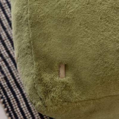 Show full view: Allisandro Luxurious Faux Fur Orthopedic Pillow Dog Bed, Green, Large slide 9 of 10