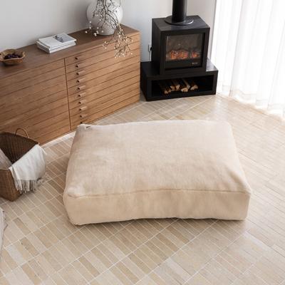 Show full view: Allisandro Luxurious Faux Fur Orthopedic Pillow Dog Bed, Beige, Large slide 3 of 9