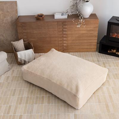 Show full view: Allisandro Luxurious Faux Fur Orthopedic Pillow Dog Bed, Beige, Large slide 4 of 9