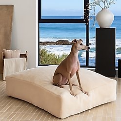 Allisandro Luxurious Faux Fur Orthopedic Pillow Dog Bed, Beige, Large